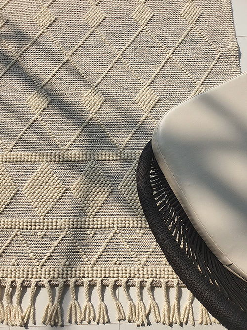 Fringes Woven Rug For Indoor, Floor Rug SRN-017