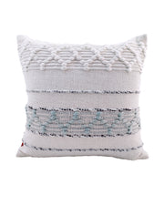 Elevate Your Home Decor: Our Woven Cotton Cushion With Insert (Model CS-149) effortlessly enhances the aesthetic appeal of any room with its stylish design and classic white color.