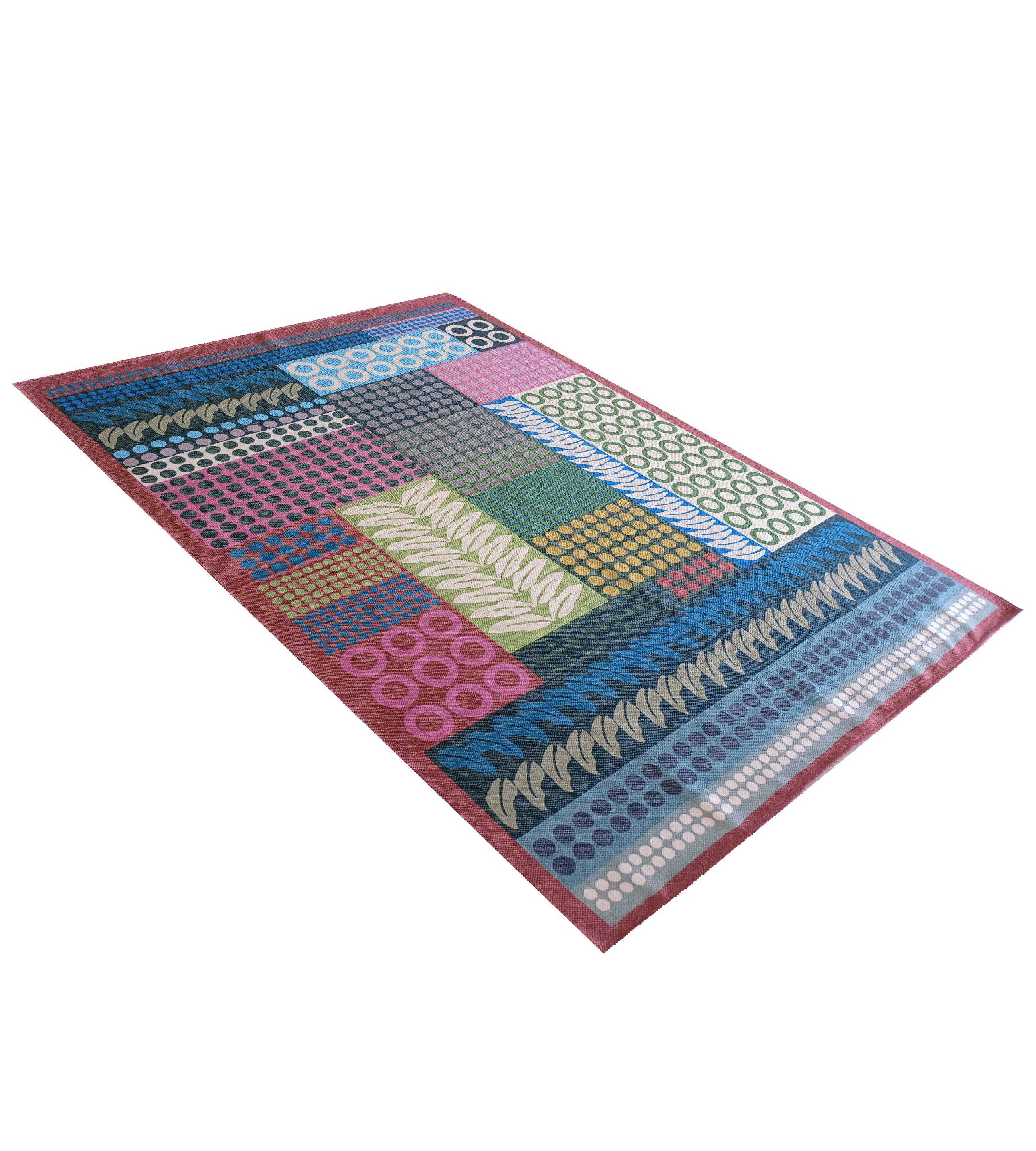 Add warmth and coziness to your living room with this multi-color rug
