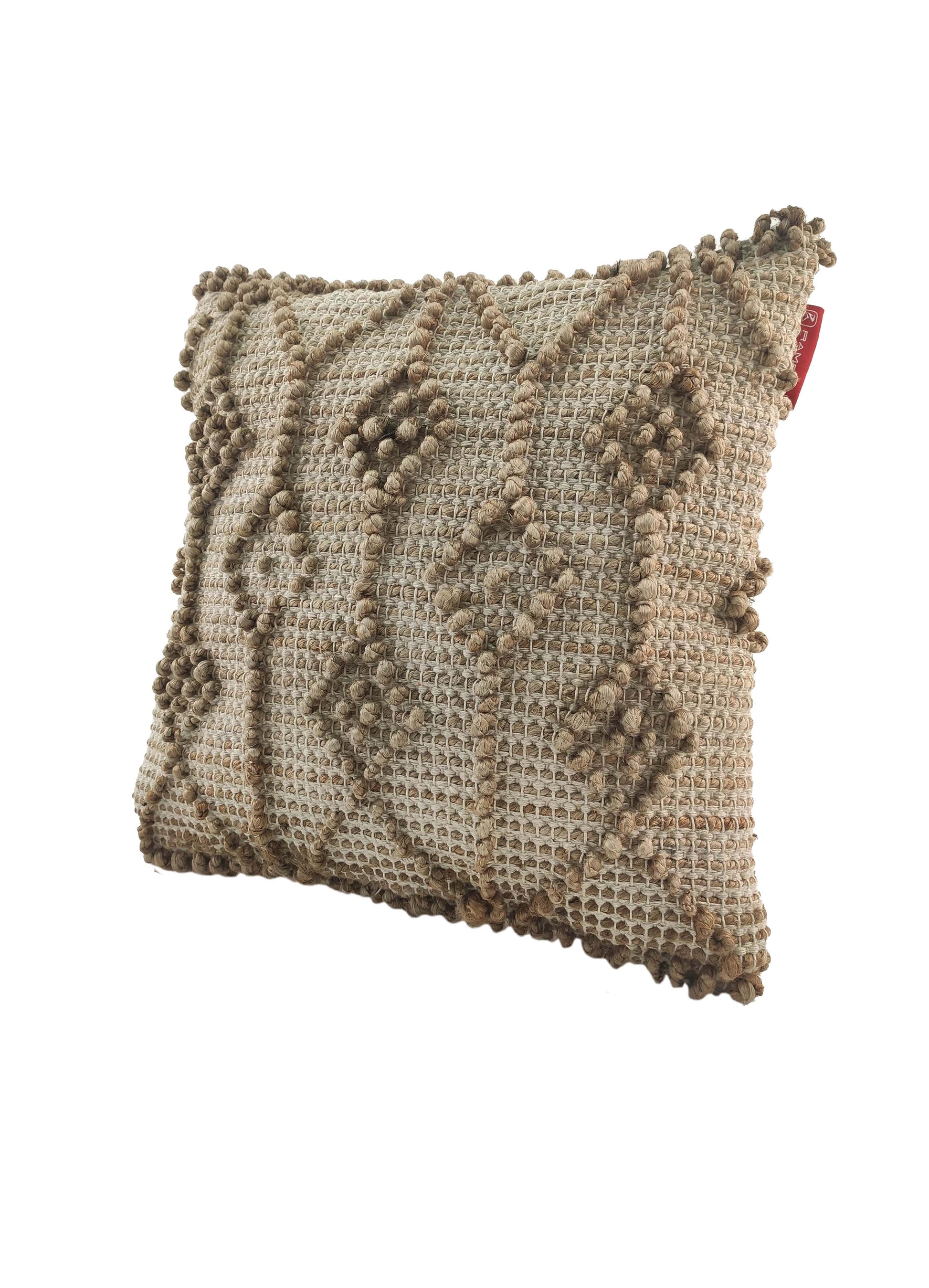 Versatile Style: With its modern design and neutral color, this jute cushion seamlessly integrates into any living room decor, adding a touch of natural elegance to your home