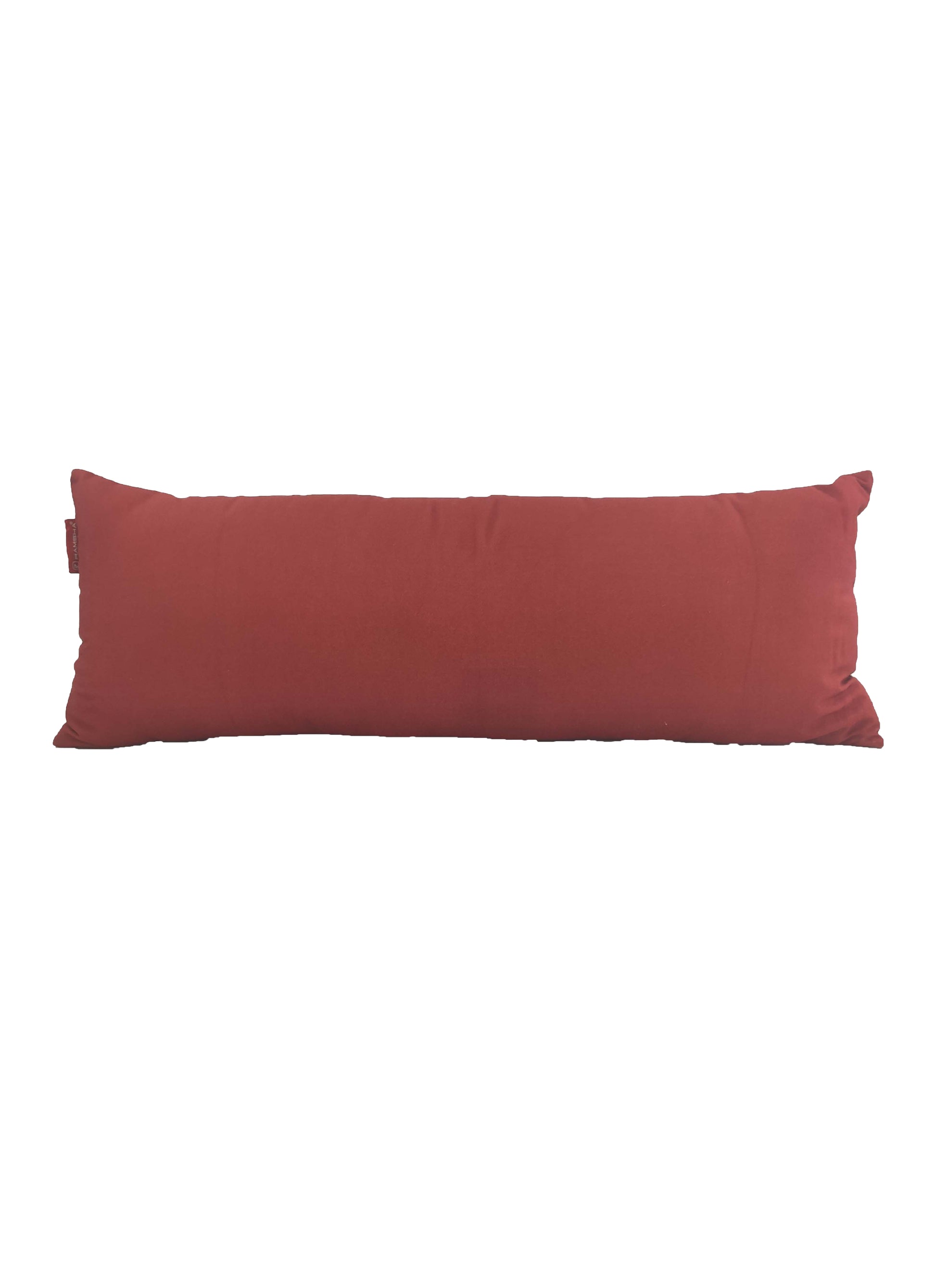 The RAMSHA HOME Multi Color Cushion With Filler CS-089 is a rectangular cushion with a smooth polyester surface, displayed against a plain white background.
