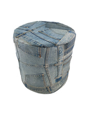Denim Cylinderical Cotton Pouf PF-083
