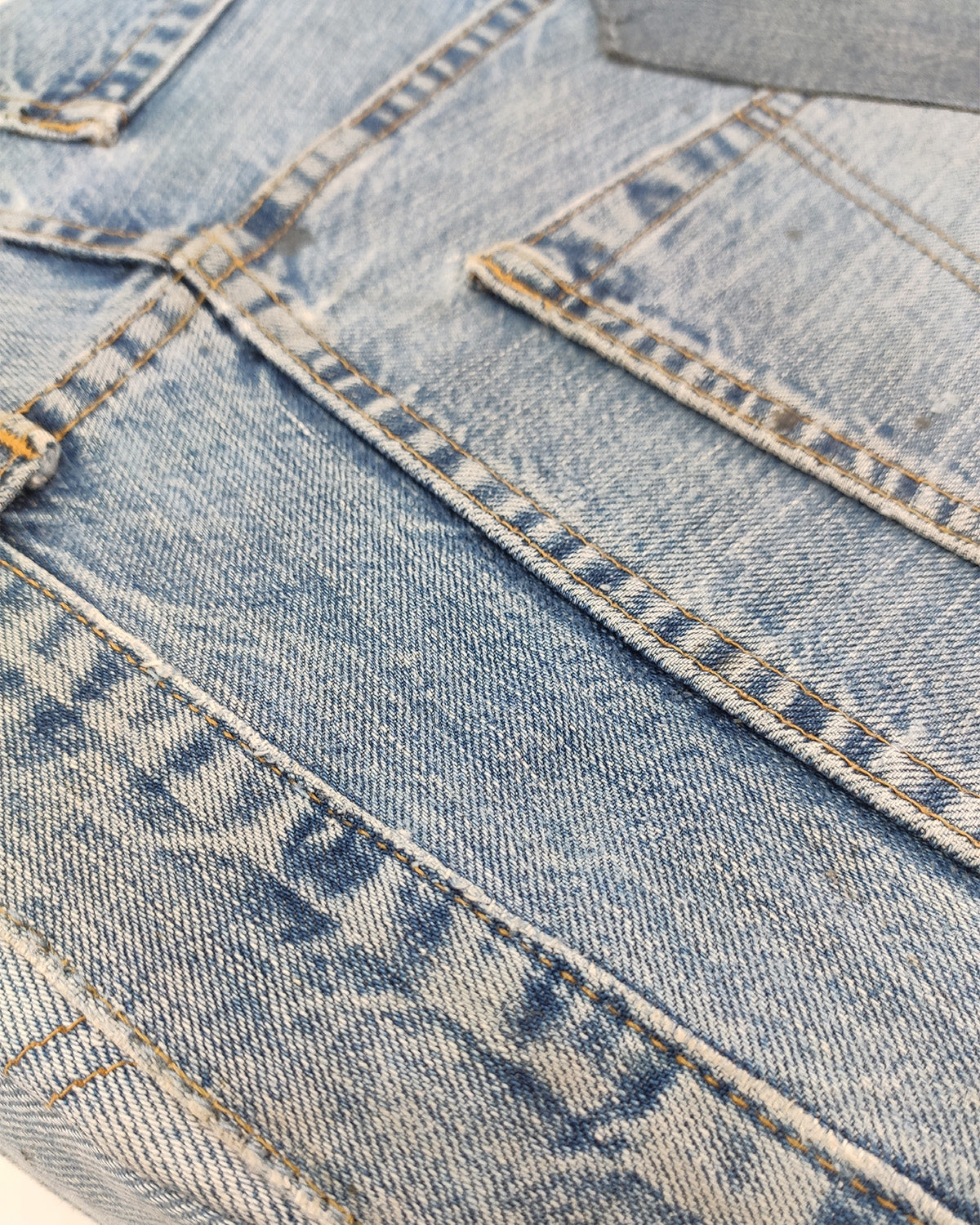 Denim Cylinderical Cotton Pouf PF-083