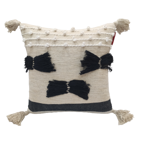 Cotton Boho Sofa Cushion With Tassel CS-286