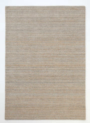 The RAMSHA HOME Handmade Natural Wool Rug – Textured Beige Area Rug (HTP 25) is a rectangular, minimalist rug in neutral beige and light brown tones with a simple textured finish and no visible patterns, displayed on a plain white background.