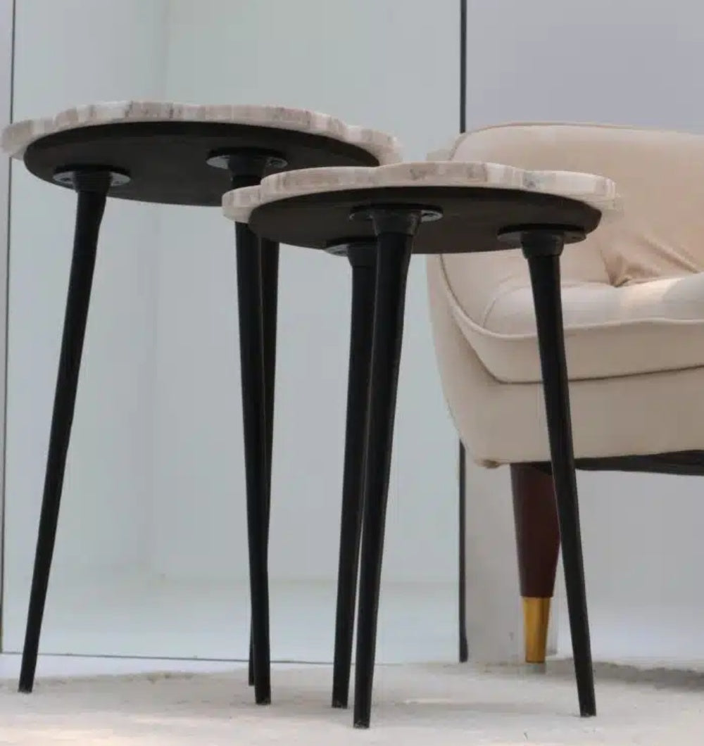 CloudForm Nesting Marble Tables For Living room