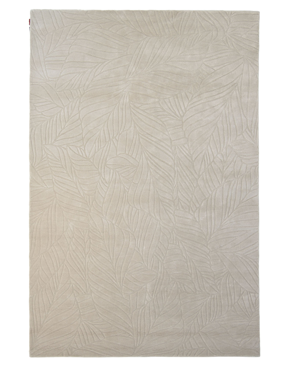 Introducing the Rectangle Shape Beige Color Handmade Area Rug - HTV 25 (200x300 cm) by RAMSHA HOME, crafted in a timeless beige tone. This elegant area rug features a subtle, embossed leaf pattern across its surface, creating an understated monochromatic design for sophisticated and refined décor.