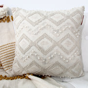 White Color Embroidery Cotton Cushion cs-264
