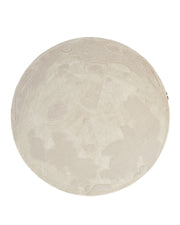 The RAMSHA HOME Natural Color Handmade Area Rug - HTWV-150 (200 cm) features a round, beige hand-tufted wool design with subtle lunar-inspired patterns, evoking the look of the moon’s surface and craters—an exceptional neutral rug that brings a celestial elegance to any room.