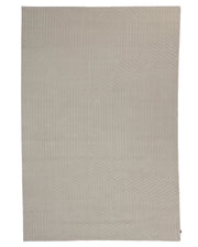 The RAMSHA HOME Home Decor Handmade Area Rug - LKH-014 (200x300 cm) features a rectangular beige design with a subtle pattern of intersecting lines forming geometric shapes, making it an ideal choice for introducing a touch of Scandinavian rug style to any room.