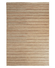 The RAMSHA HOME Natural Color Hand Woven Jute Rug SR-043 features a rectangular shape with horizontal light and dark tan stripes for a subtly textured look. Crafted from natural fiber, this neutral rug’s straight edges and simple design make it an elegant option for Ramadan gifts or everyday home decor.