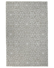 The RAMSHA HOME Modern Rectangle Area Rug Multi Color HTP-18 features a rectangular shape with a light gray and white starburst pattern, showcasing an intricate and symmetrical geometric design. This contemporary rug instantly elevates any space with its modern aesthetic.