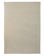 The RAMSHA HOME Rectangle Home Decor Cream Color Handmade Area Rug (300x400 cm, LKH-045) features a soft cream tone and subtle geometric stitched patterns across its surface, creating a textured abstract design that beautifully complements any space.