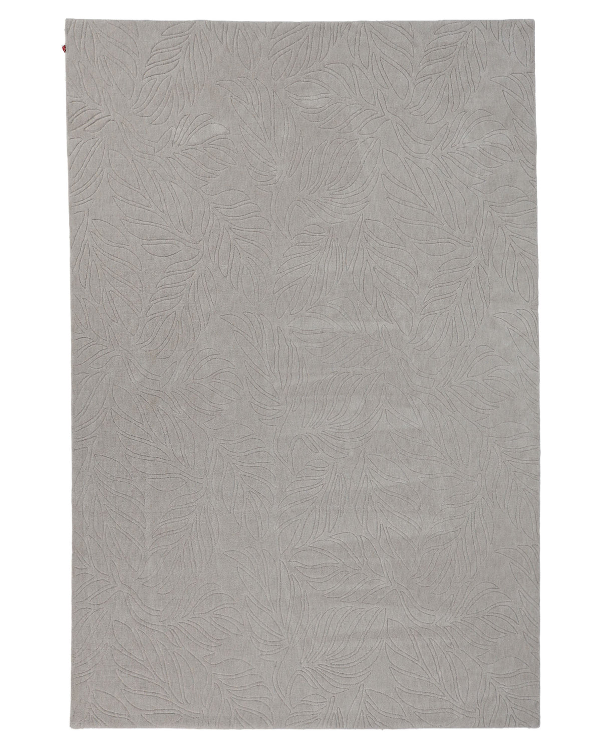 Introducing the RAMSHA HOME Decorative Rectangle Handmade Grey Color 200x300 cm Area Rug - LKH-039. Expertly loom knotted for lasting durability, this elegant rug features a subtle embossed leaf pattern across its entire surface. Its geometric design and neutral grey tone effortlessly combine style and sophistication, making it a refined addition to any space.