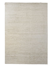The RAMSHA HOME Home Decor Handmade Area Rug - HTV 17 is a large, rectangular, cream-colored rug featuring a neutral tone and a subtle horizontal striped texture, displayed flat against a white background.