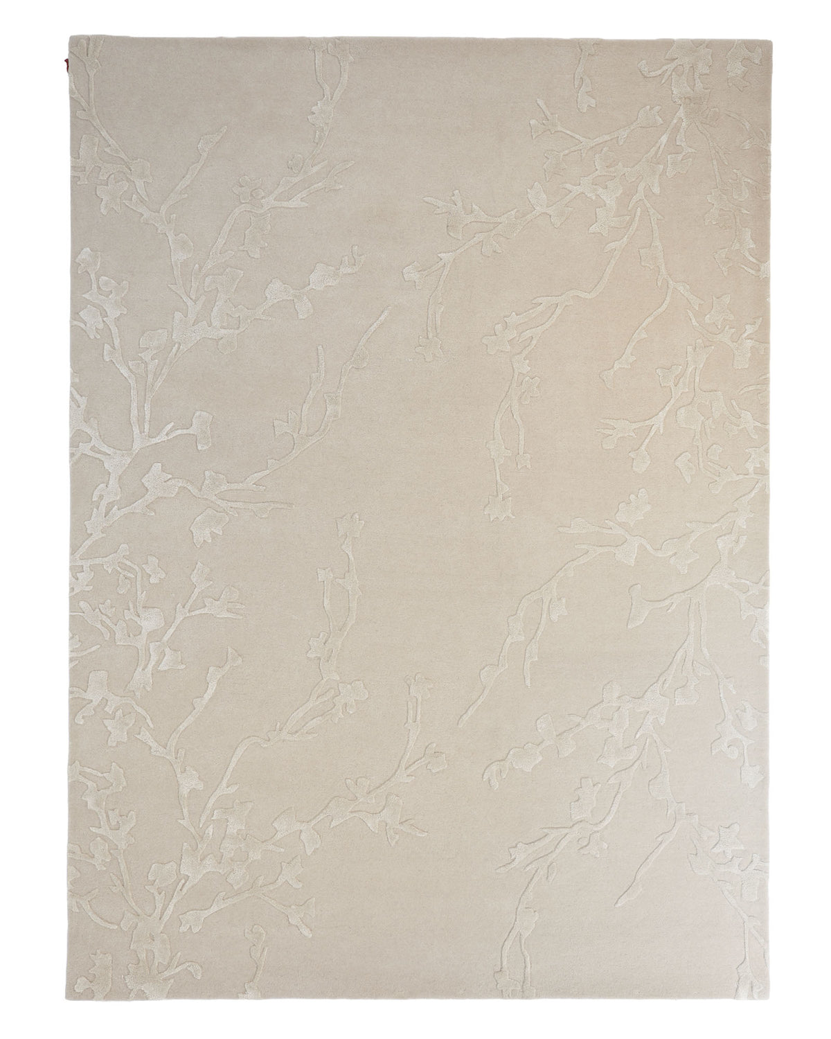 Introducing the Handmade Beige Color Decor Rug- HTWV 115 by RAMSHA HOME. This rectangular rug in beige showcases a delicate raised floral branch design for a textured, elegant aesthetic. Expertly hand-tufted from wool, this floral rug softly complements its surroundings, creating a minimalist and refined atmosphere.