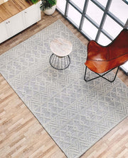Handmade Woven Rug Natural & White Color Floor Rug SRN-021