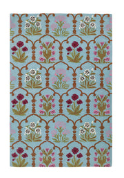 Handmade Blue Floral Wool Carpet 202x292 cm | RAMSHA HOME HTW-25