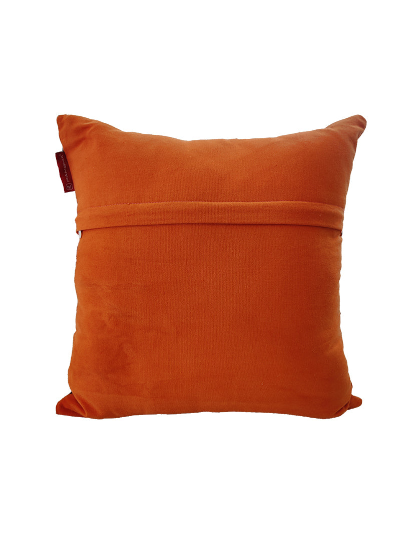 The RAMSHA HOME Multi Color Flower Embroidery Cushion CS-268 is displayed against a plain white background.