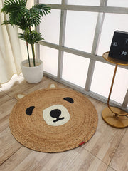 Amazing Handmade Bear Shape Jute Rug - BR 022 (90cm)