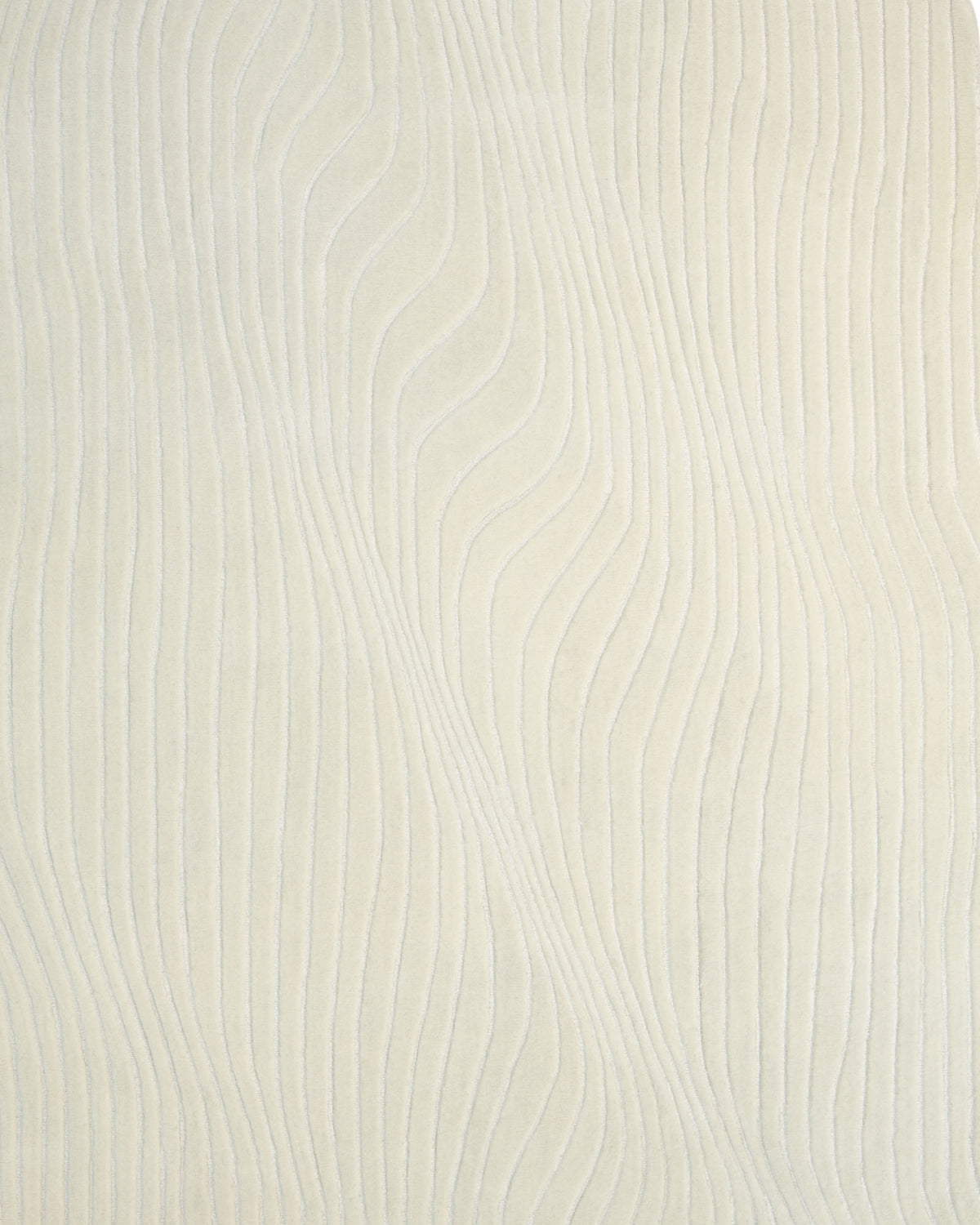 The RAMSHA HOME Hand Tufted Multi Color Decor Rug HTWV-101 showcases a beige surface with wavy, parallel lines forming an abstract and flowing pattern reminiscent of gentle sand dunes or ripples—making it an ideal modern accent rug that brings a tranquil, textured element to any living space.