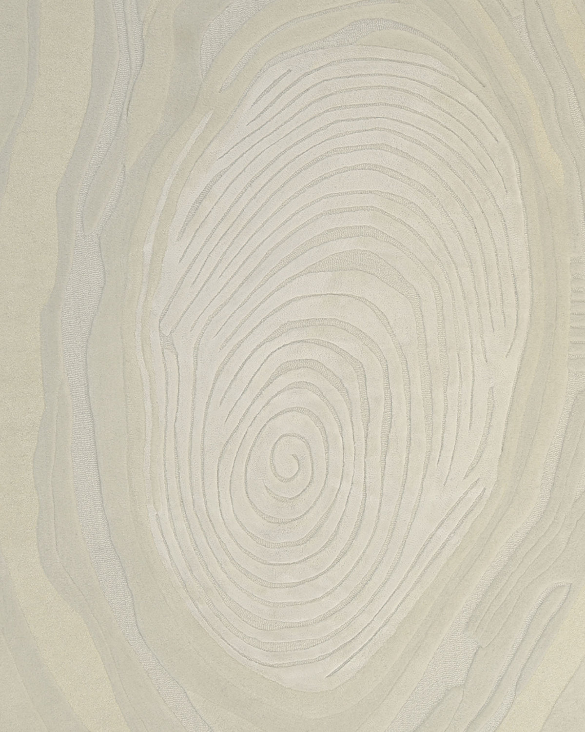 Close-up of a beige surface featuring fingerprint-like spirals and curved line patterns, echoing the intricate texture and ridges of a human finger—an ideal inspiration for the RAMSHA HOME Ivory Topographic Shaped Rug 200x300 cm (Rug HTWV-192), which makes a striking statement in any space.