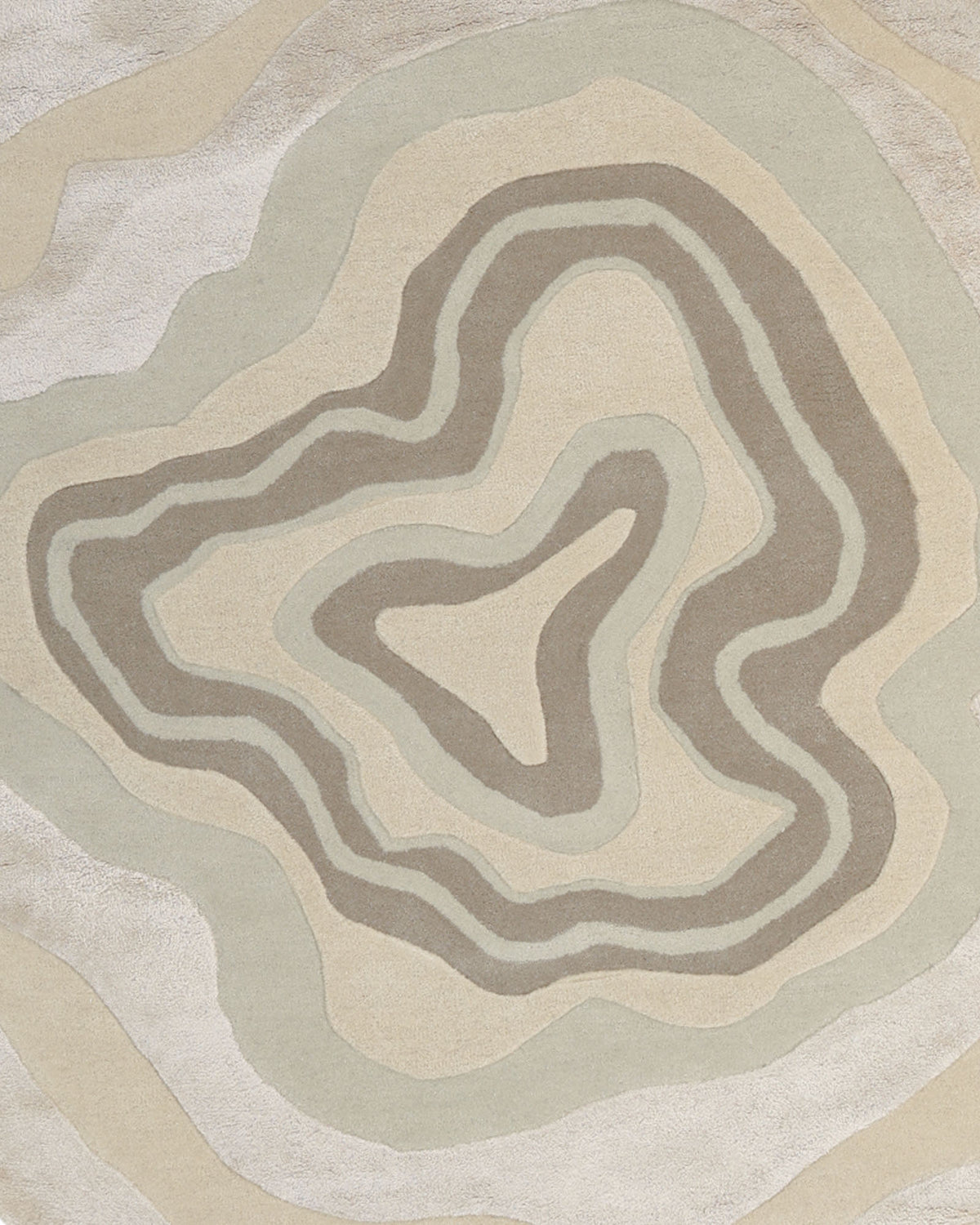 Bring contemporary style to your home with the RAMSHA HOME Modern Spiral Shape Rug in Neutral Beige & Green (200 cm – HTWV 208). Featuring wavy, irregular spiral patterns in soothing beige and subtle green tones, this rug evokes organic forms and earthy elegance, making it a versatile choice for modern interiors.