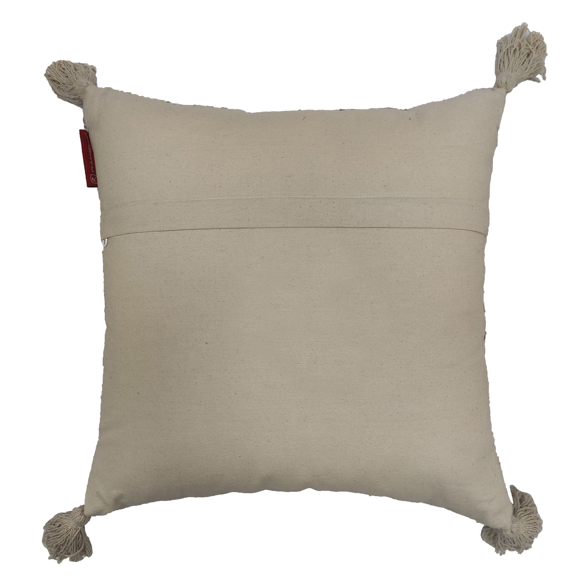 Welcome guests with the inviting touch of our Woven Cushion With Tassel, perfect for any seating area