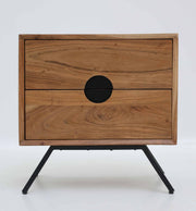 Solid Acacia Wood Sideboard Cabinet – 2 Drawer Storage Unit