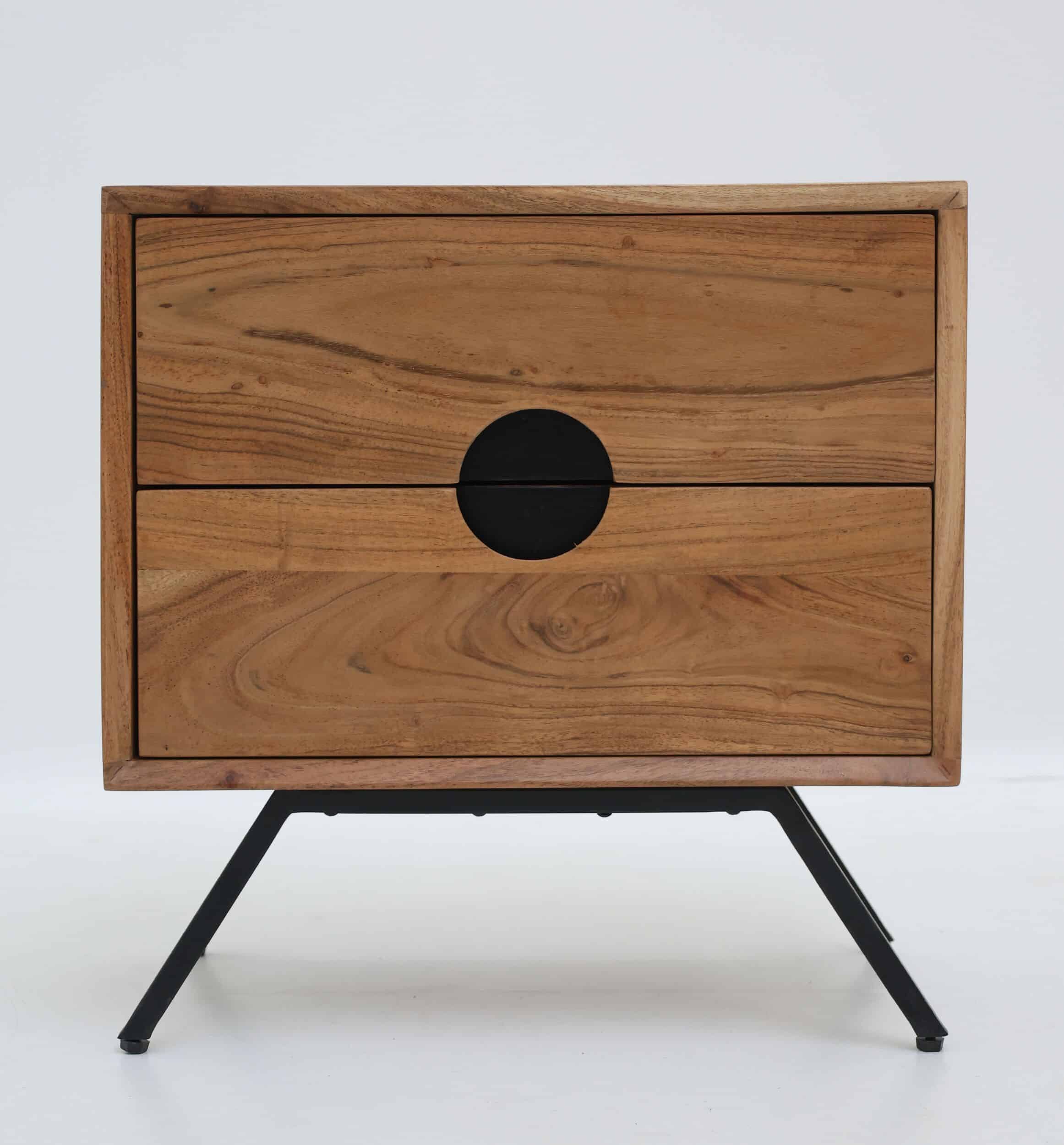 Solid Acacia Wood Sideboard Cabinet – 2 Drawer Storage Unit