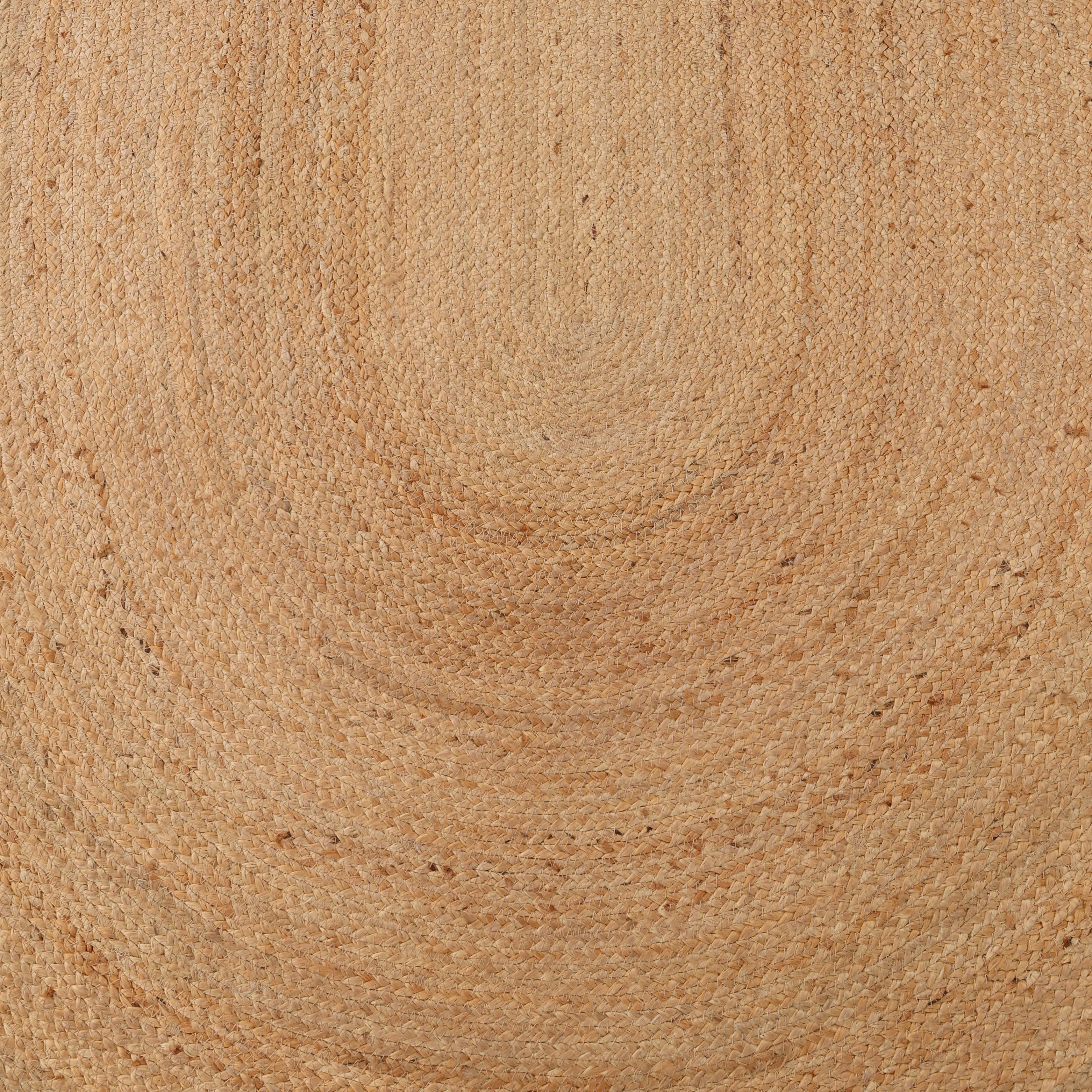 Handmade Natural Color Oval Shape Braided Rug - BR 036