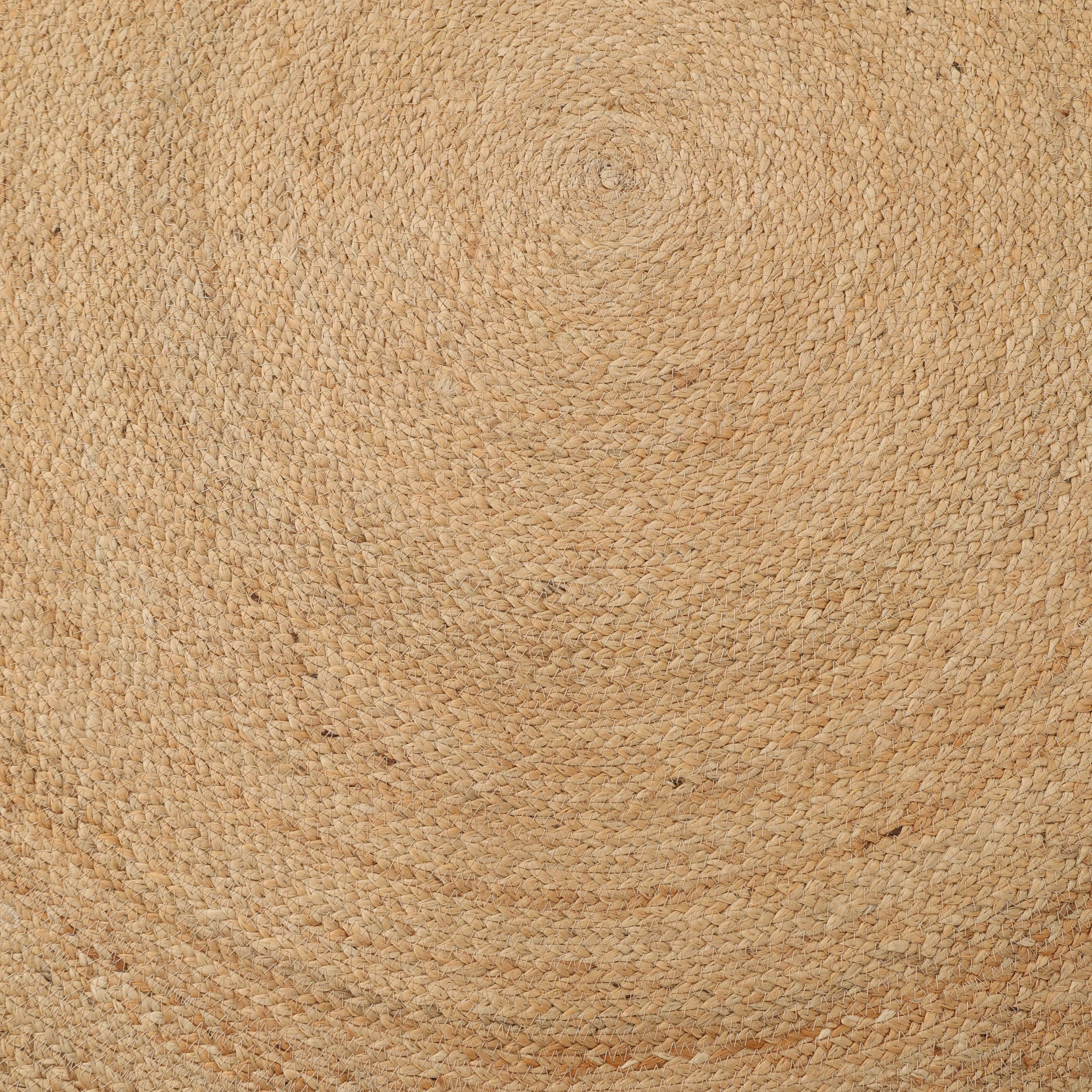 Handmade Natural Color Braided Round Rug - BR 013