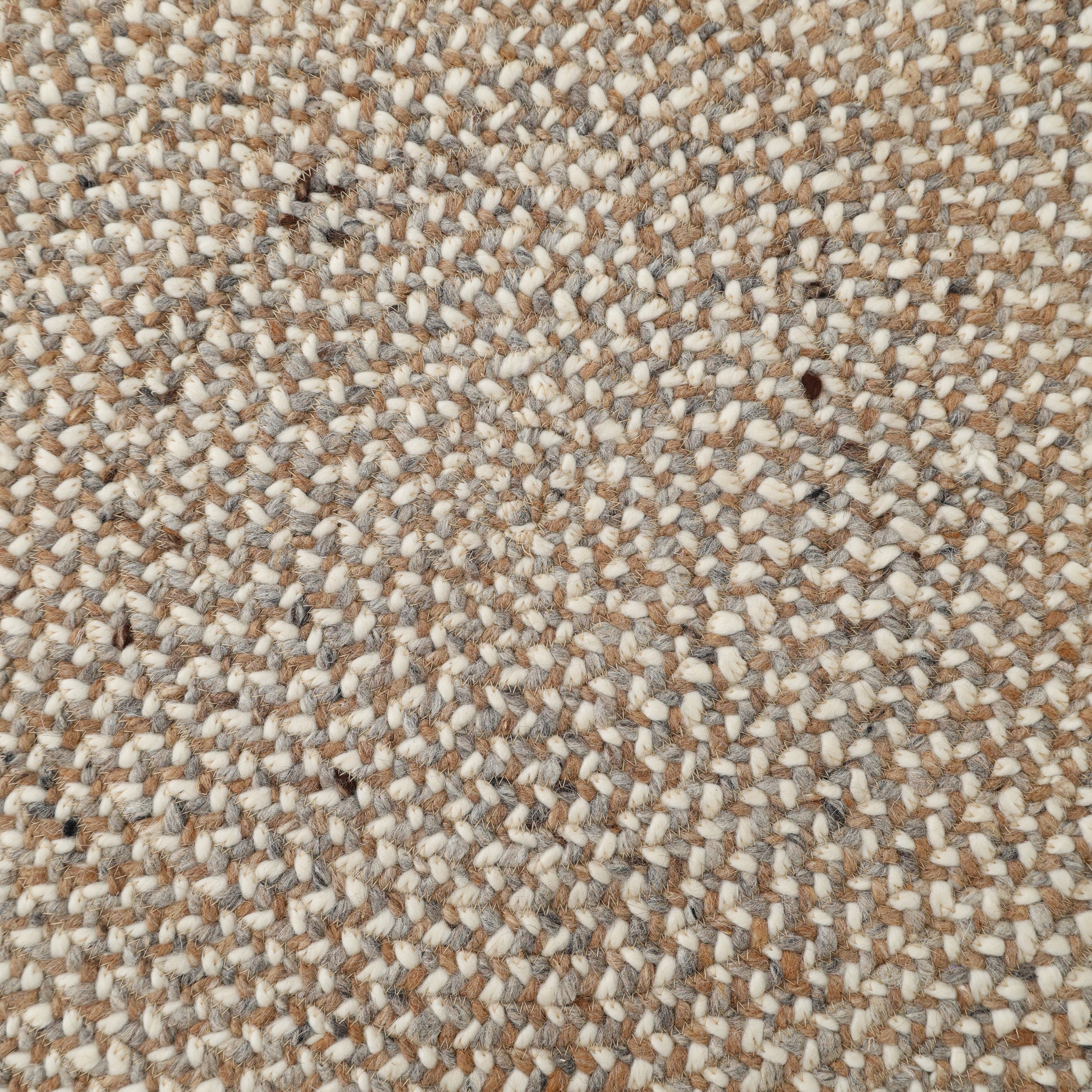 Natural Color Dining Room Jute Area Braided Rug - BR 096