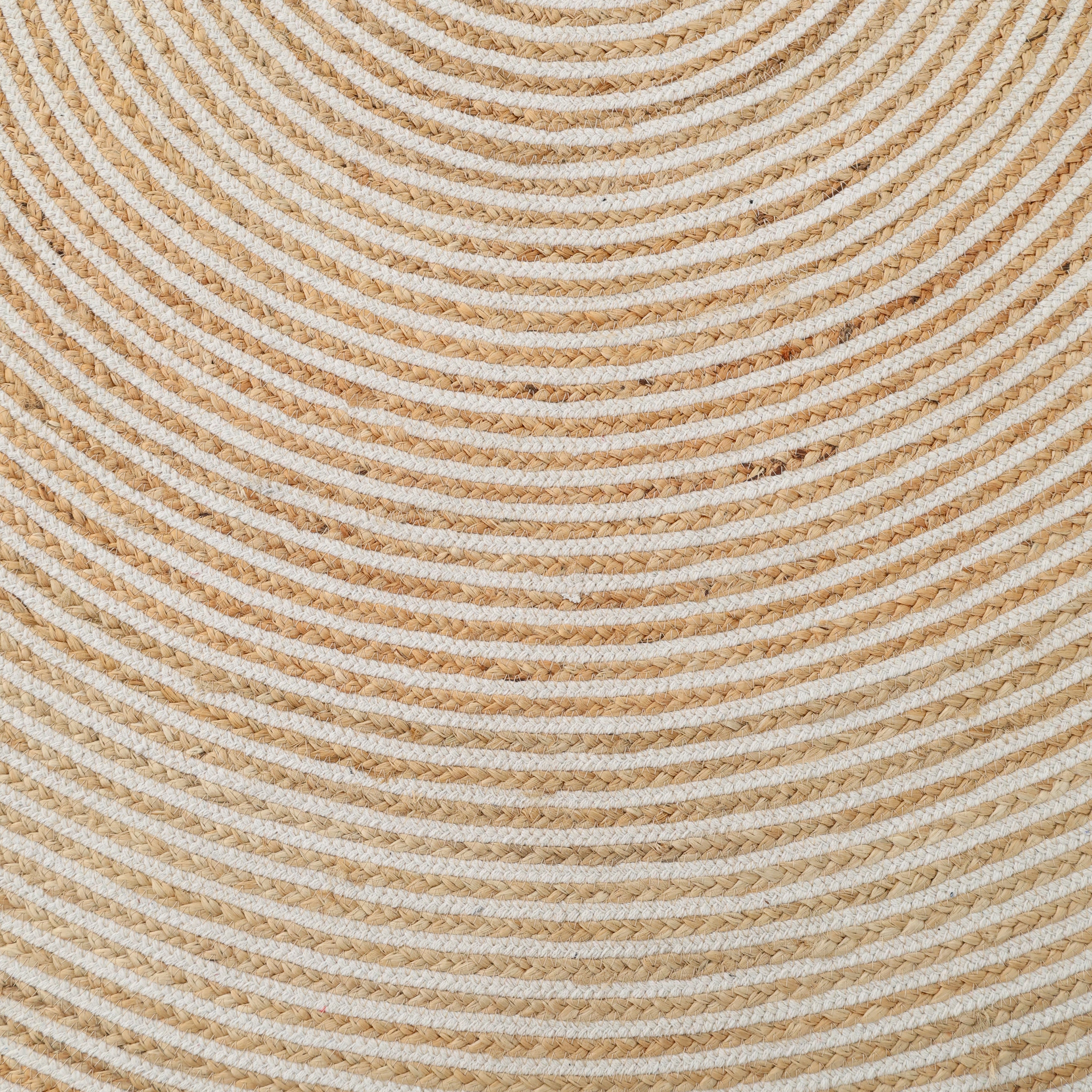 Creative Handcrafted Blue Border Braided Rug - BR 065