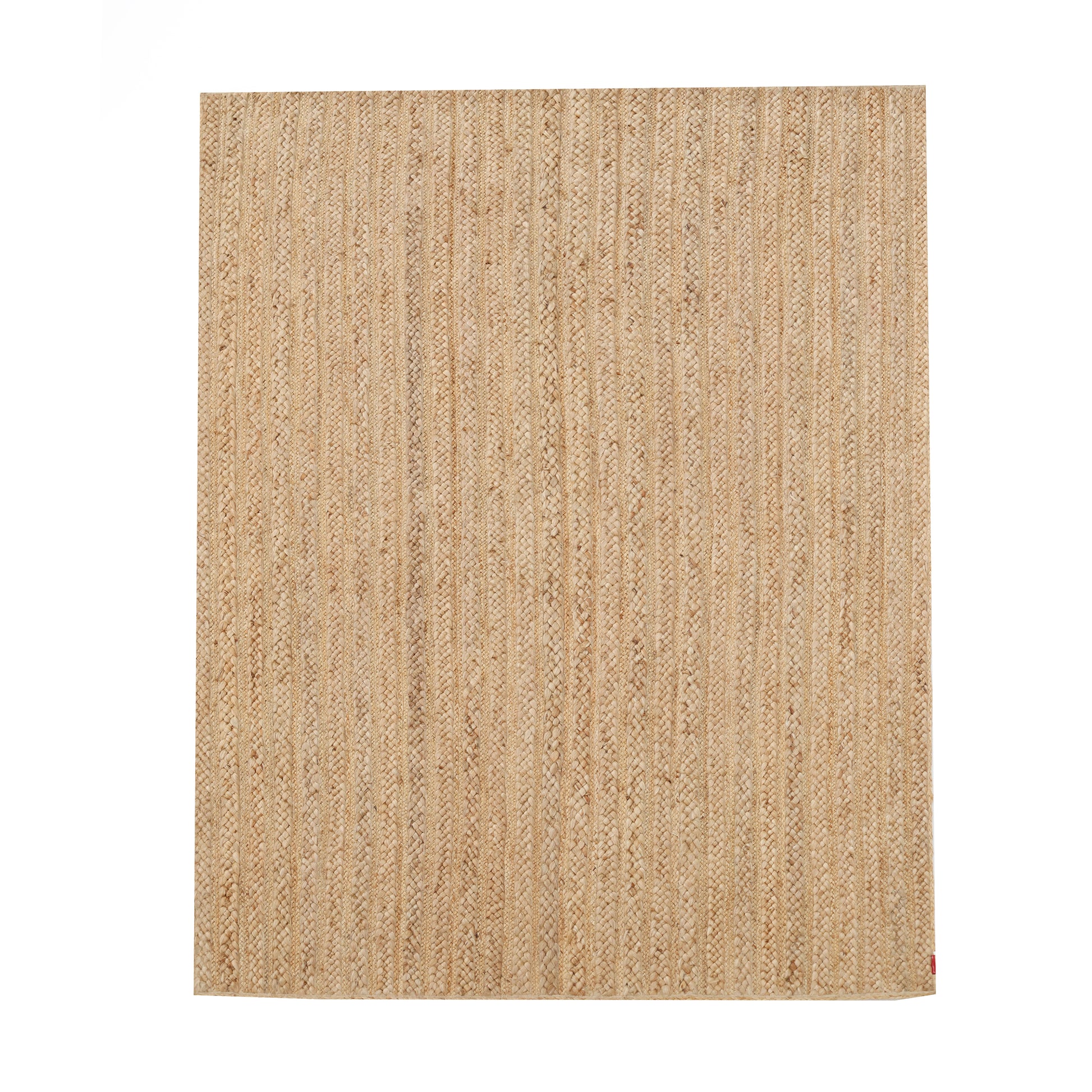 The RAMSHA HOME Braided Jute Natural Color Handmade Rug (BR 021) is a rectangular, light brown area rug with a subtle woven pattern, shown on a white background.