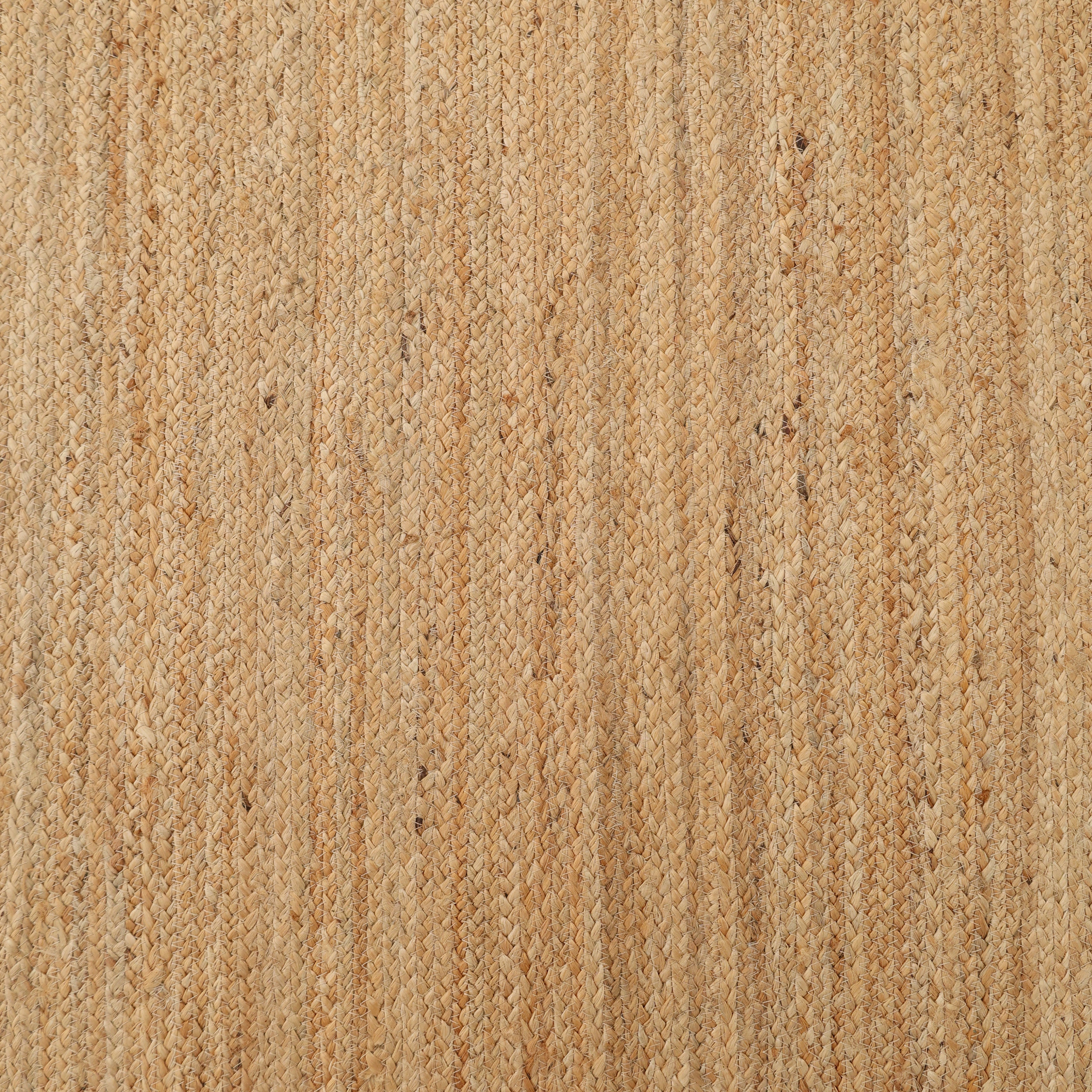 Handmade Natural Color Braided Jute Rug - BR 018