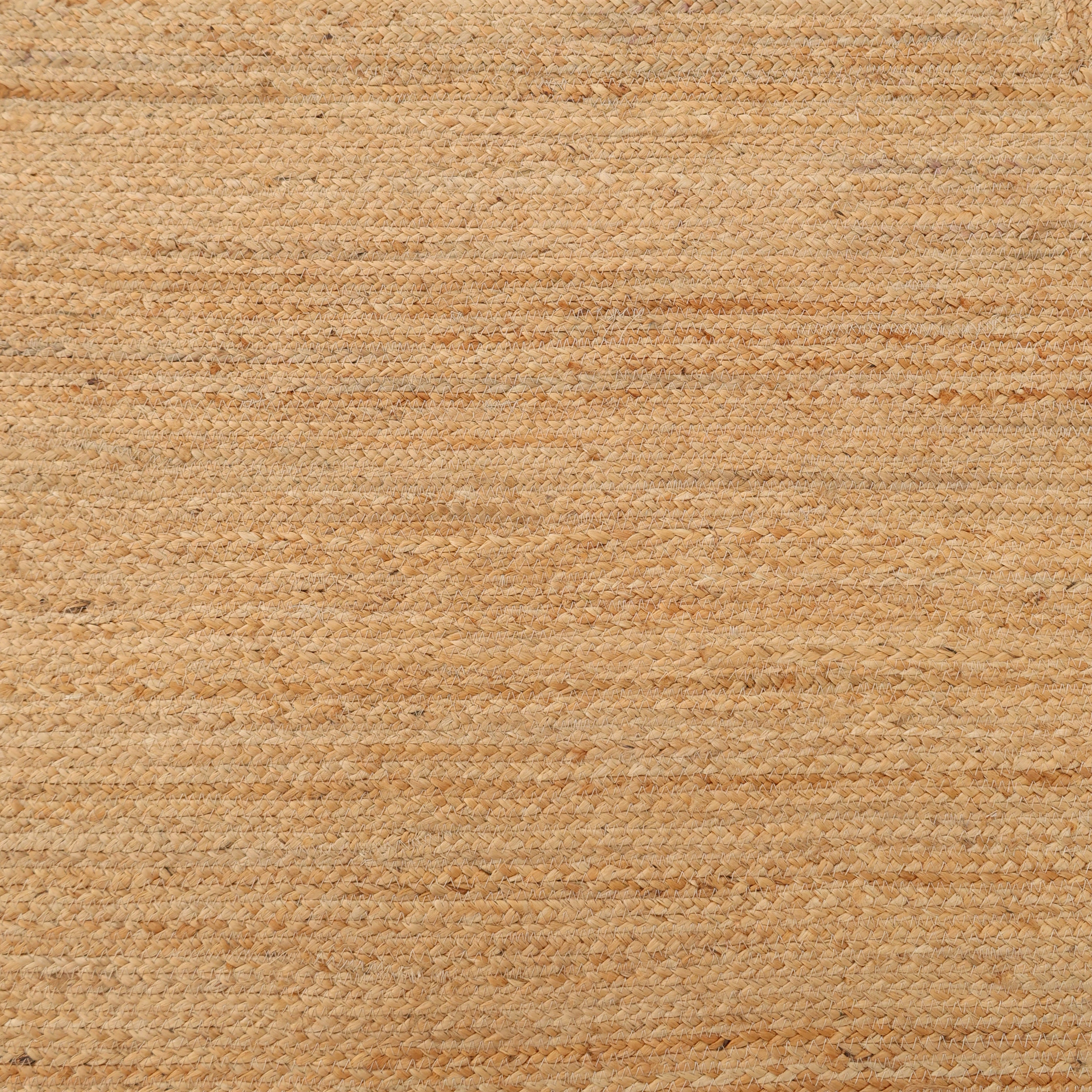 Handmade Natural Color Drawing Room Jute Floor Braided Rug - BR 046