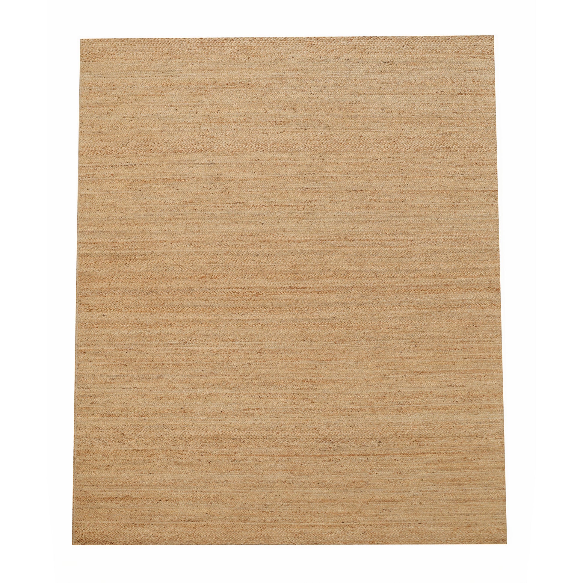 The Beautiful Handmade Braided Rug - BR 071 by RAMSHA HOME features a smooth, light brown, textured surface reminiscent of natural jute, displayed on a white background.