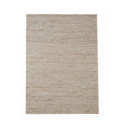 The RAMSHA HOME Solid Textured Loop Pile Woven Rug SRN-027 features a tightly woven texture in beige and light brown natural fibers, perfect for home decor, shown on a white background.