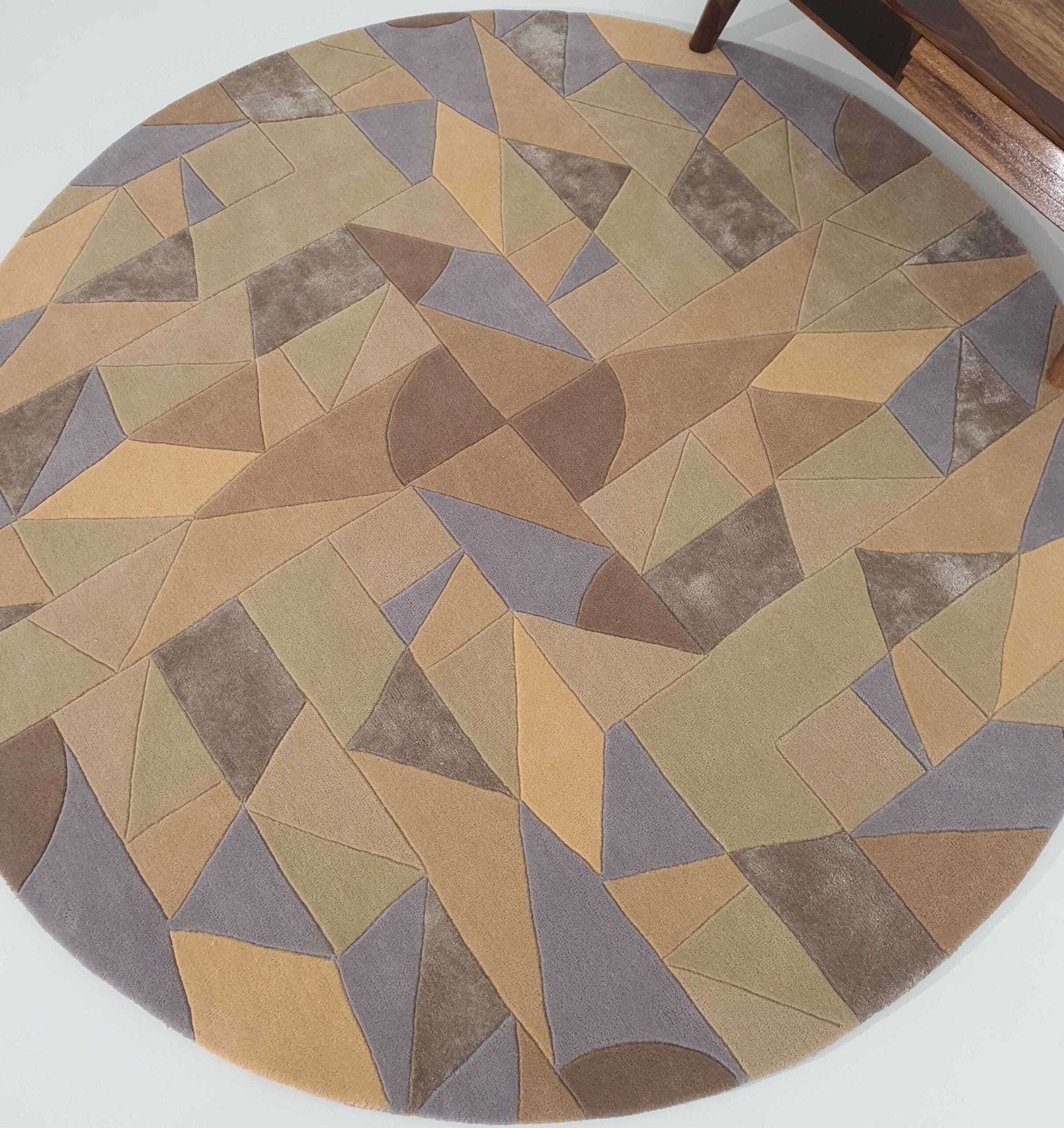 Vibrant Multi Color Round Handmade Rug - HTWV 50 (200cm)