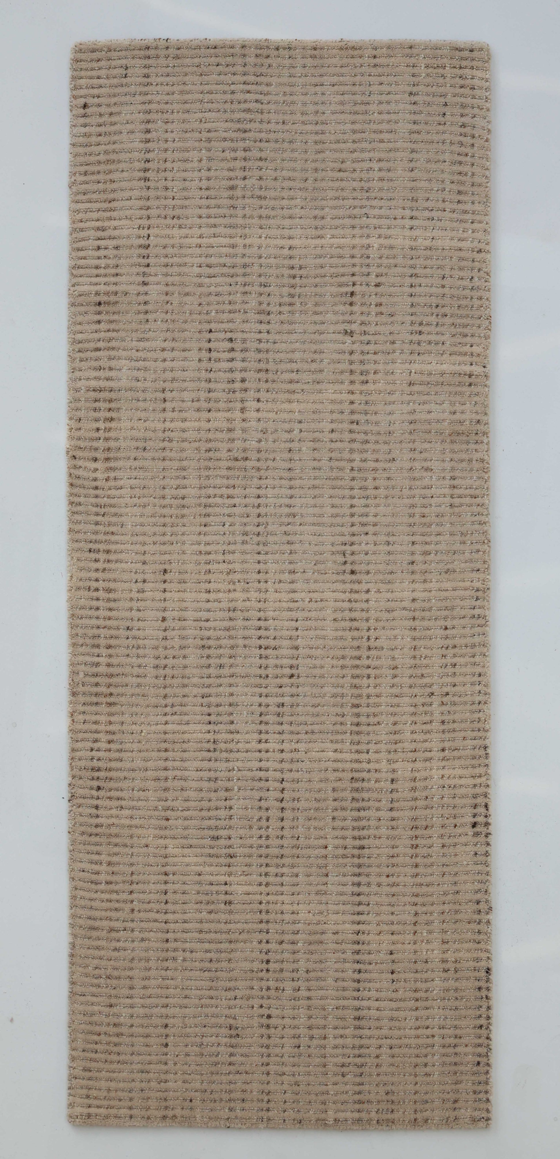 The RAMSHA HOME Handmade Natural Wool Rug (HLR-002) is a beige, rectangular area rug with a grid-like textured pattern, shown against a plain white background.
