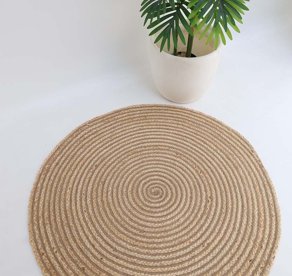 Luxurious Handmade Home Decor Jute Rug Circle - BR 088