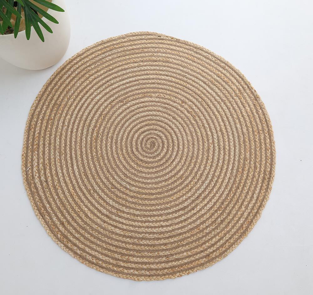 Luxurious Handmade Home Decor Jute Rug Circle - BR 088