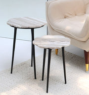 CloudForm Nesting Marble Tables For Living room