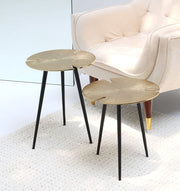 Lily Luxe Aluminum Accent Tables – Set of 2 Nesting Tables