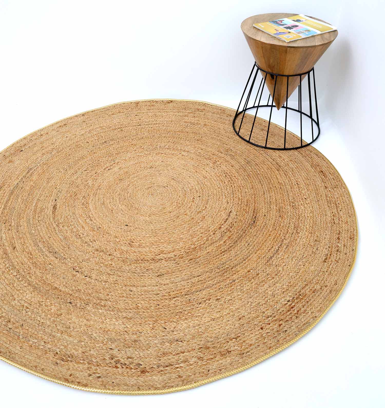Handmade Natural Color Braided Round Rug - BR 013