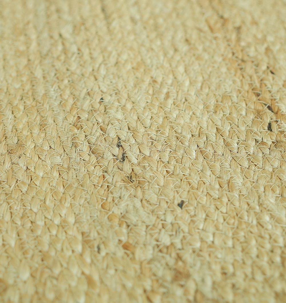 Natural Jute Braided Rug With Fringes BR-015