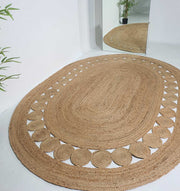 Beautiful Handmade Jute Floor Braided Rug - BR 032