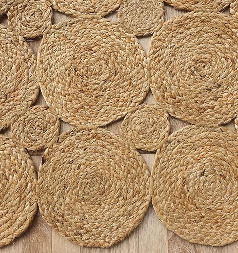 Handmade Circular Pattern Jute Rug BR-035