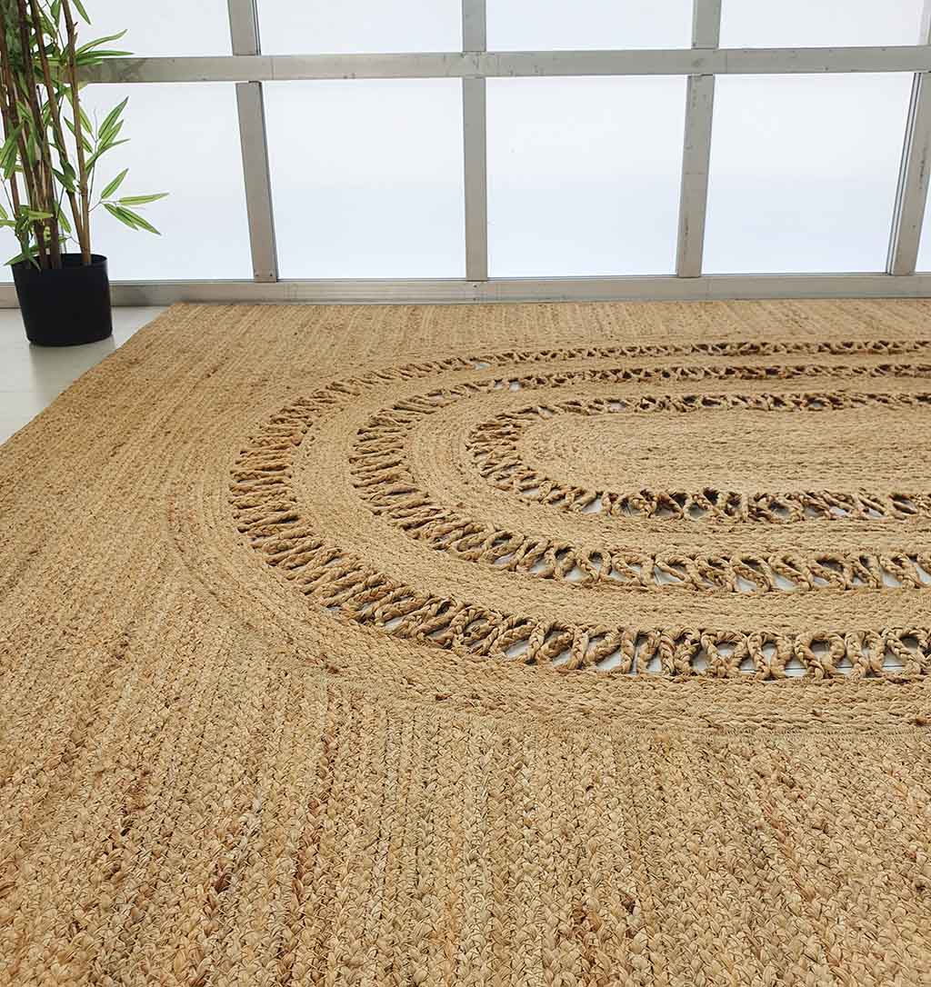 Exquisite Braided Circle Jute Rug - BR 085